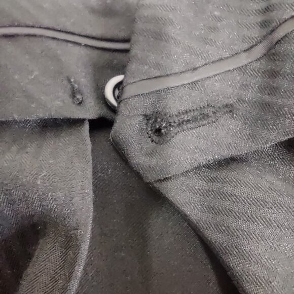 VAN HEUSEN DRESS SLACKS BLACK BUTTON BACK POCKETS, BELT LOOPS HOOK AND BUTTON 36 - Picture 14 of 15